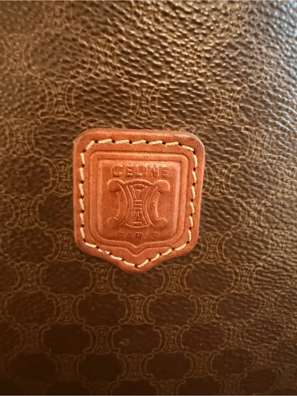 Authentic Vintage Celine Macadam Leather Bucket Purse